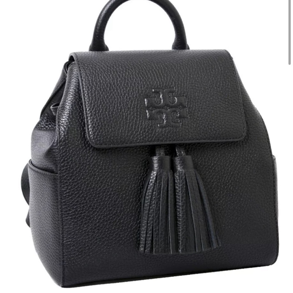 Like New Tory Burch Thea mini backpack tassel pebbled